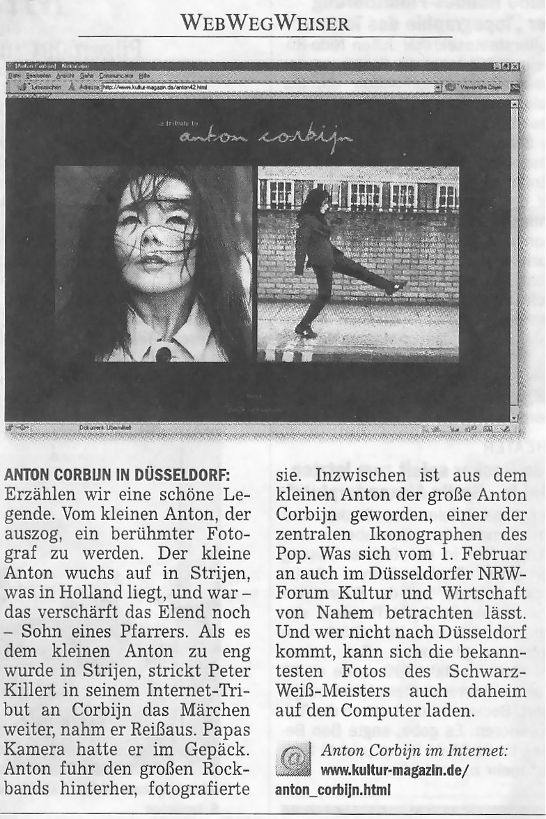 'DIE WELT' berichtet über meine Seite