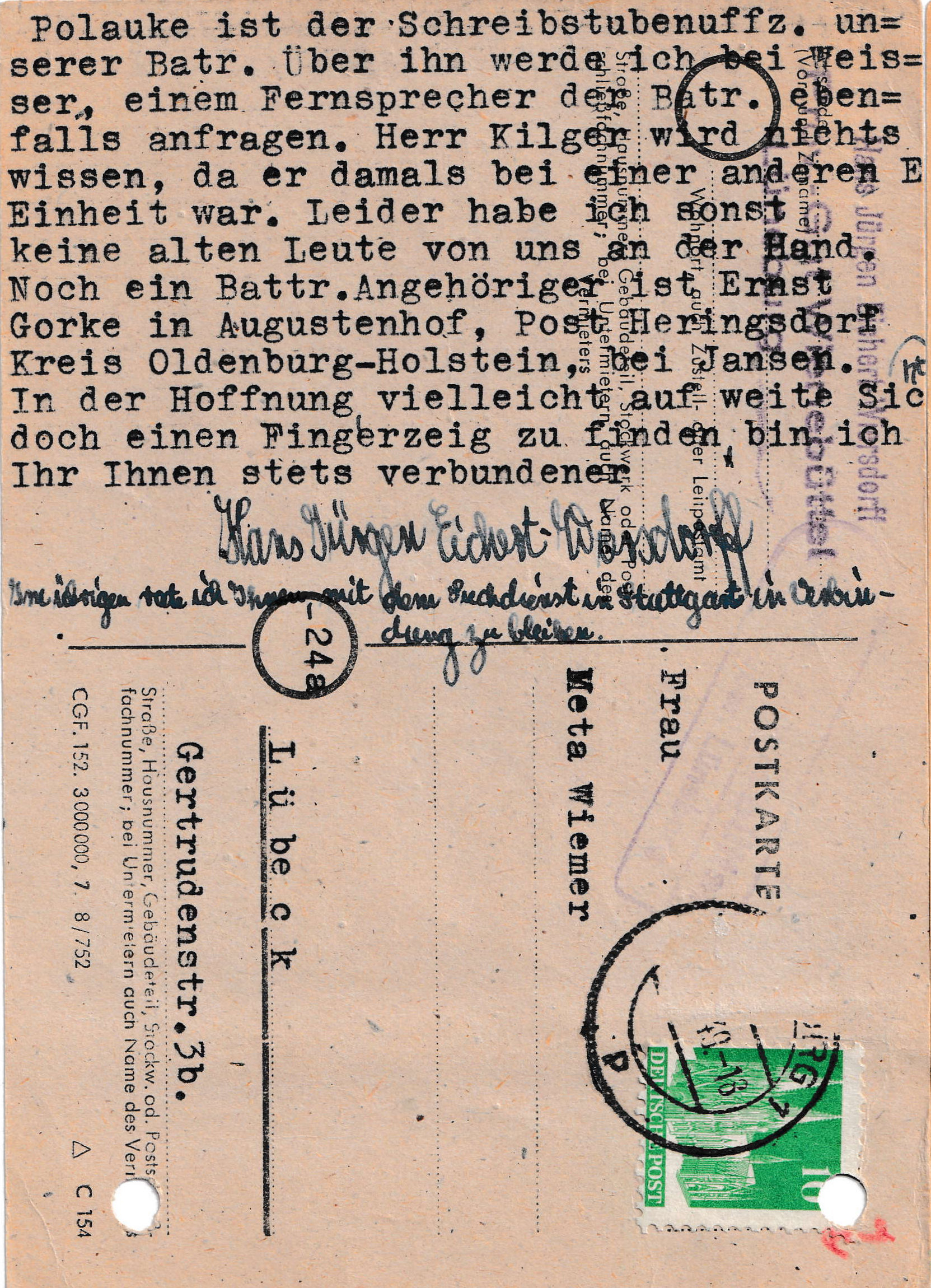 Wo ist Lothar Wiemer?
